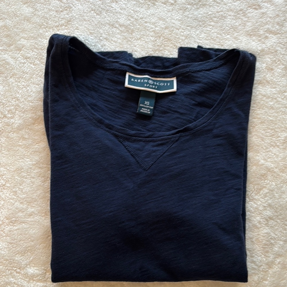 Karen Scott Navy Blue Women's Top